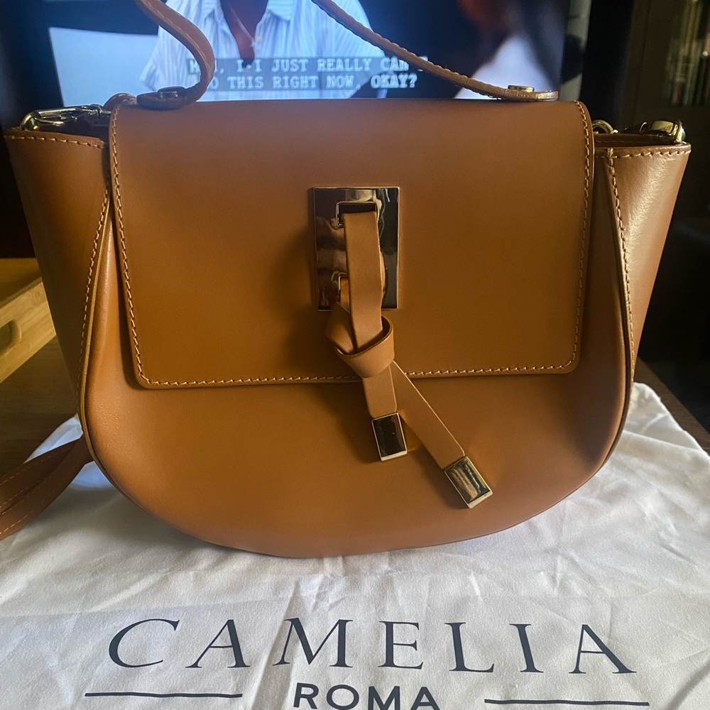 Camelia Roma Brown Leather Bag